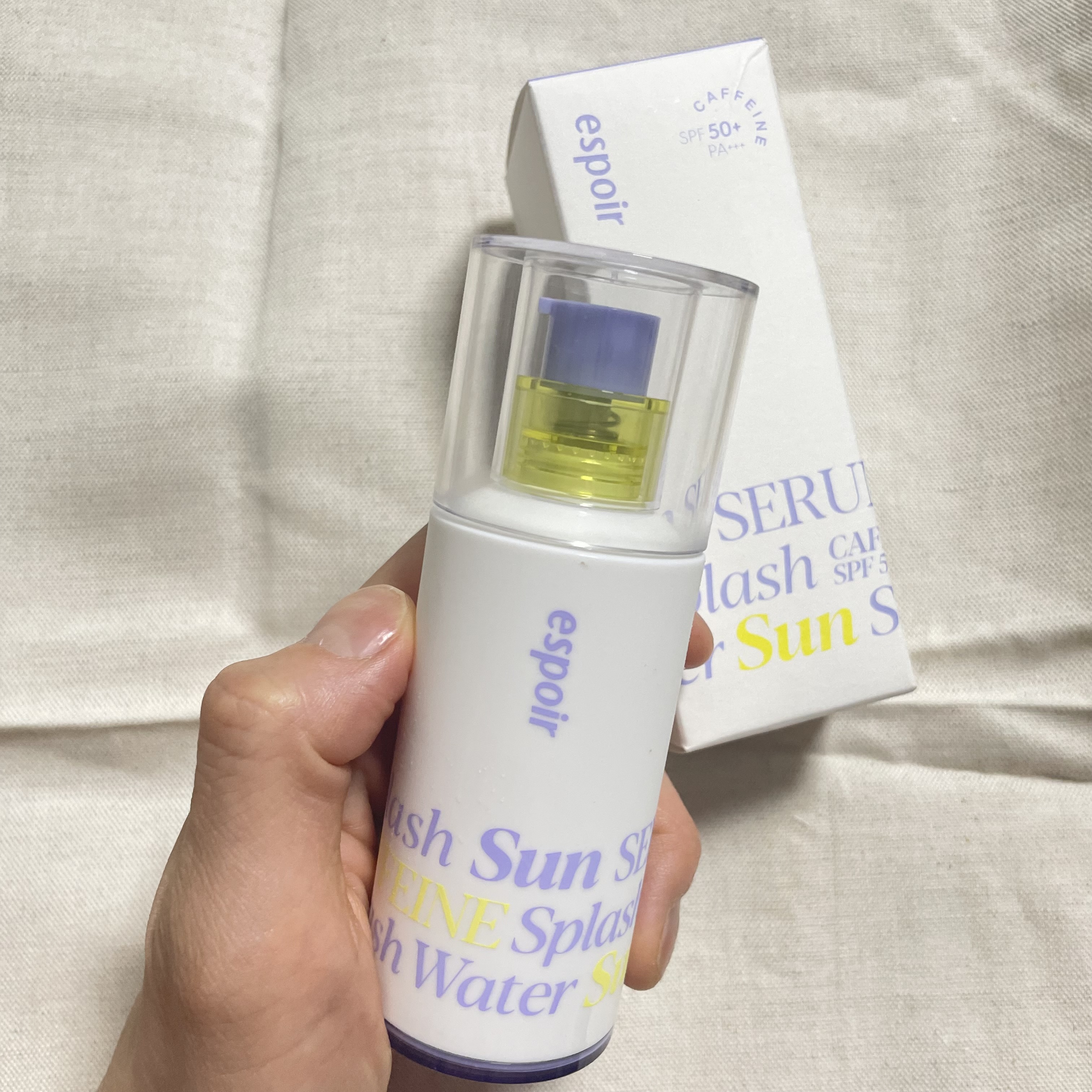 エスポア ウォータースプラッシュサンセラム 50ml/espoir/日焼け止めクリームを使ったクチコミ（1枚目）