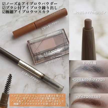 ノーズ&アイブロウパウダー/CEZANNE/パウダーアイブロウを使ったクチコミ(4枚目)