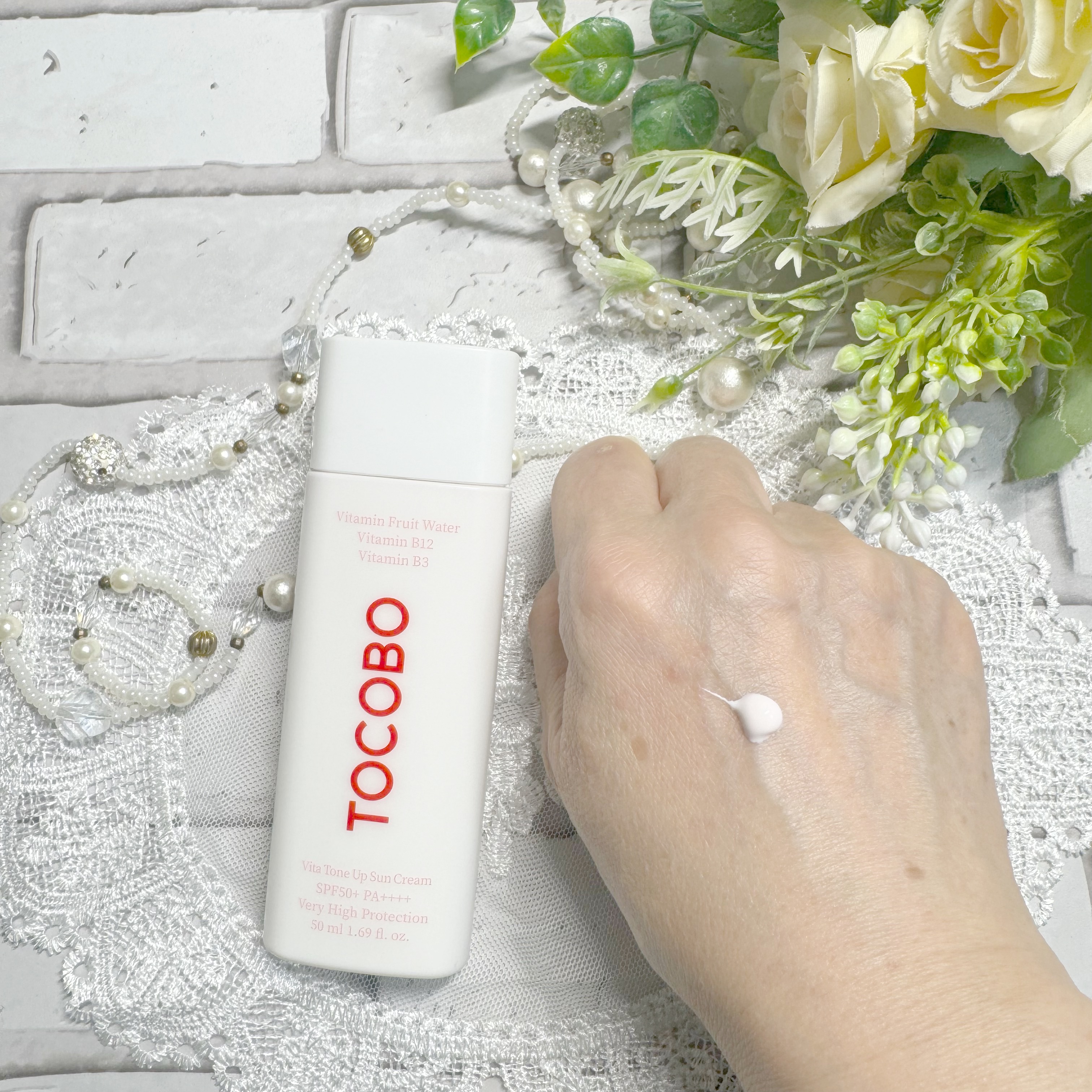 ビタトーンアップサンクリーム/TOCOBO/日焼け止めクリームを使ったクチコミ（2枚目）