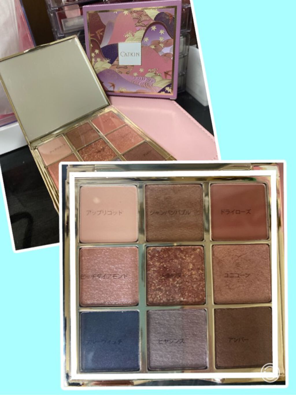長相思シリーズ 9色アイシャドウパレット/CATKIN/アイシャドウパレットを使ったクチコミ(2枚目)