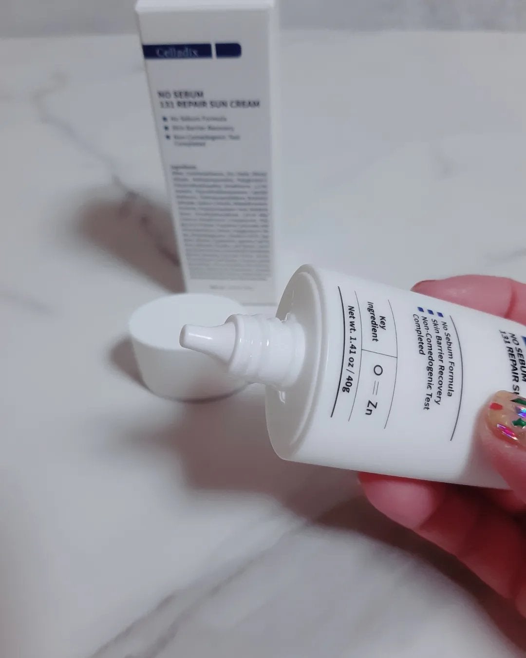 ノーセバム131リペア日焼け止めクリーム/Celladix/日焼け止めクリームを使ったクチコミ(3枚目)