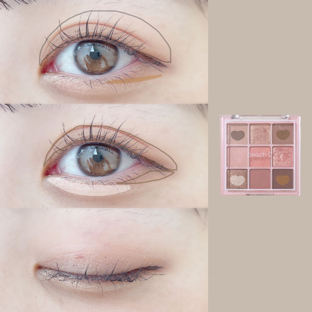 ソフト ムード アイシャドウ パレット ＃ソフトコーラル/Peach C/アイシャドウパレットを使ったクチコミ（2枚目）