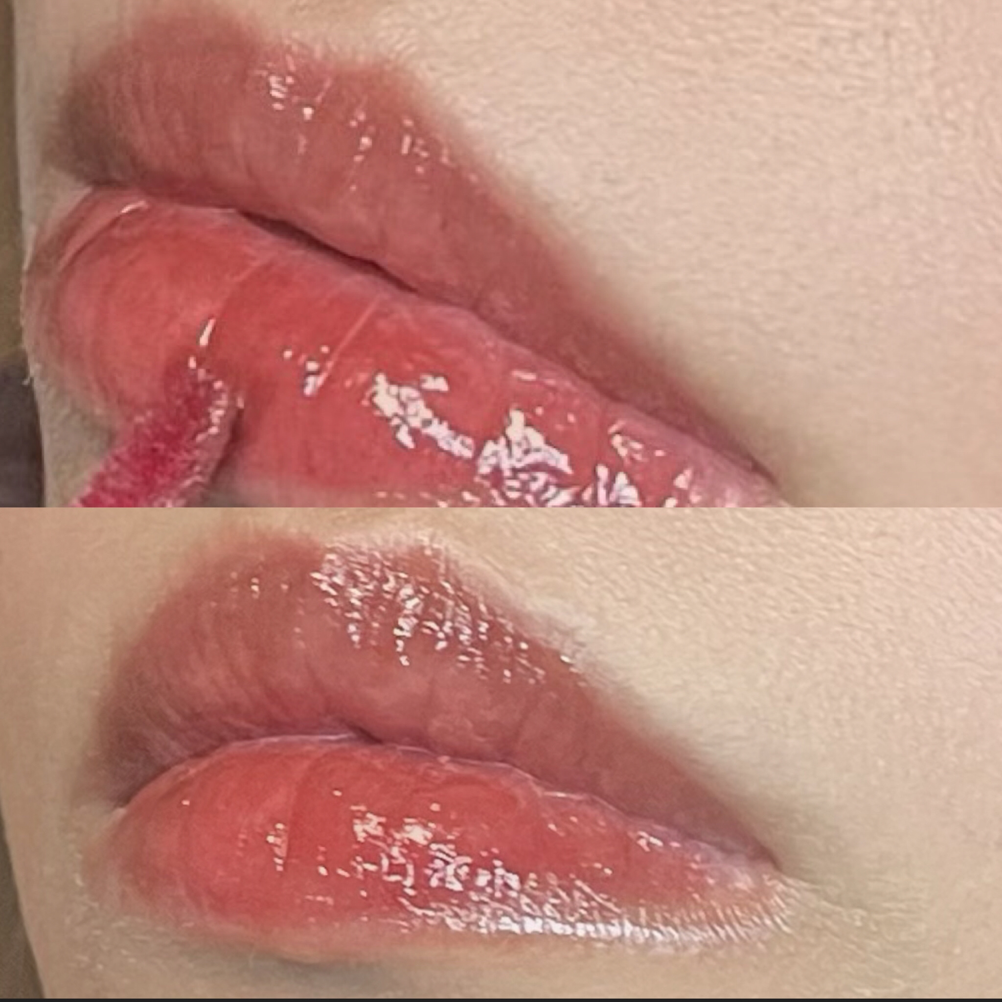 アンドバイロムアンド　グラッシーボムティント BR03 ココアブラウン/&nd by rom&nd/リップティントを使ったクチコミ（3枚目）