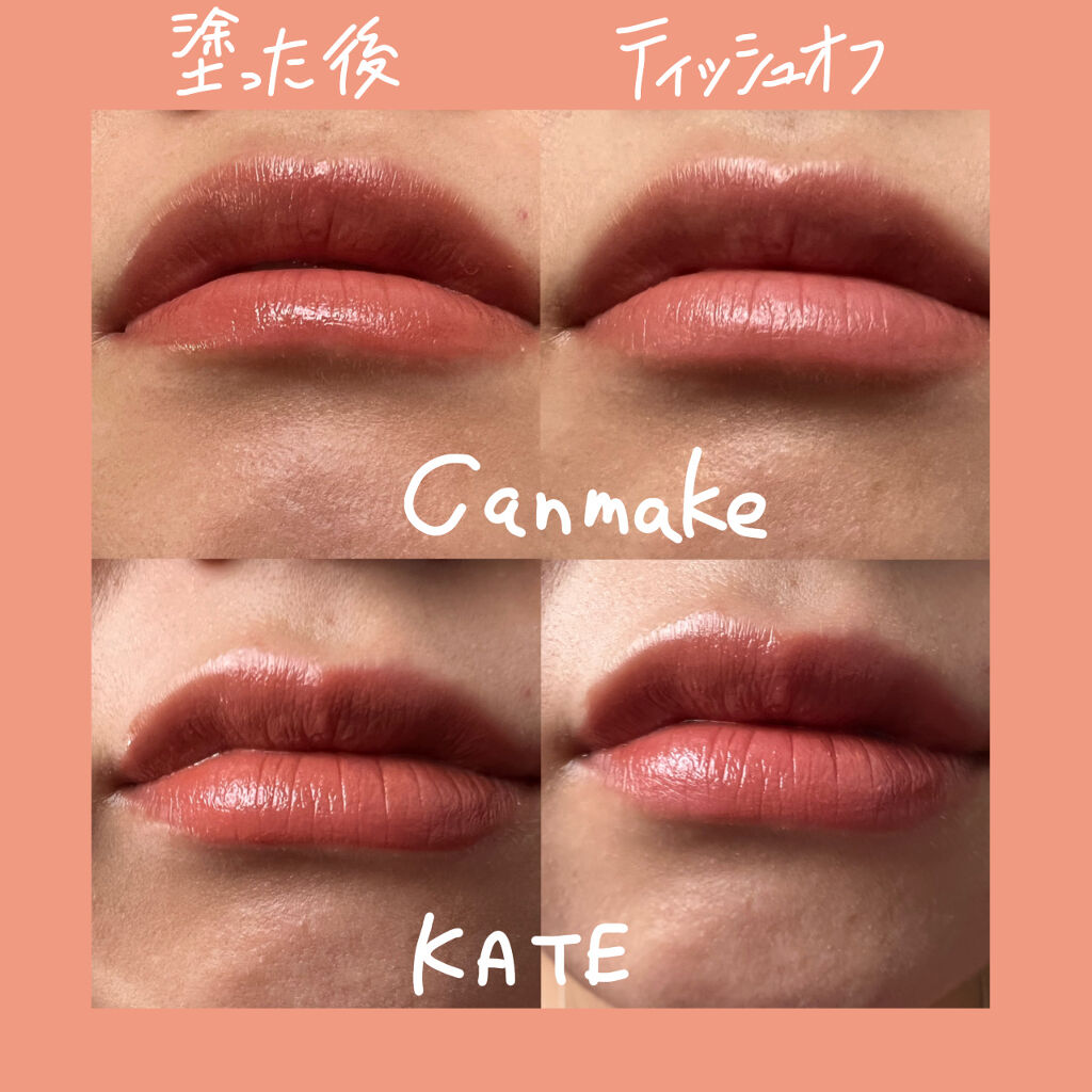 メルティールミナスルージュ（ティントタイプ）/キャンメイク/リップティントを使ったクチコミ（3枚目）