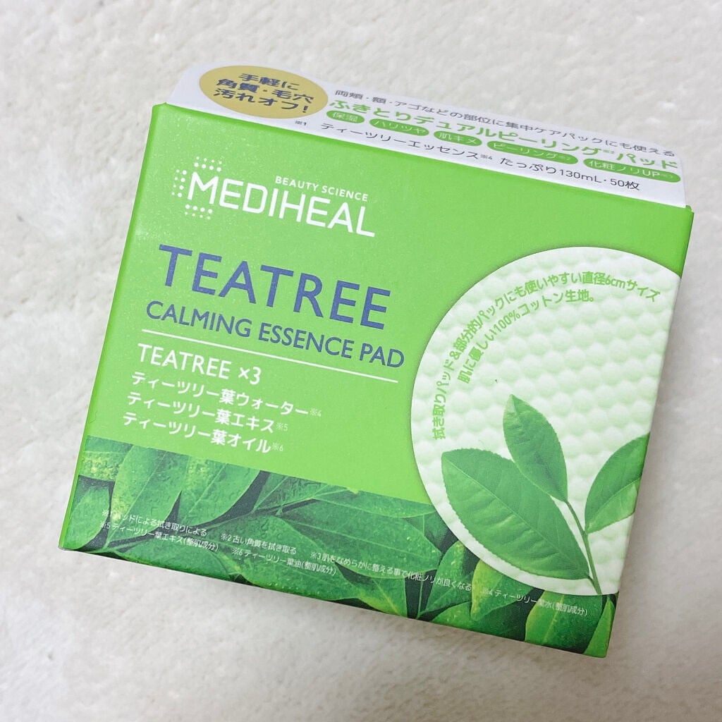 ティーツリーカーミングエッセンスパッド/MEDIHEAL/トナーパッドを使ったクチコミ(1枚目)