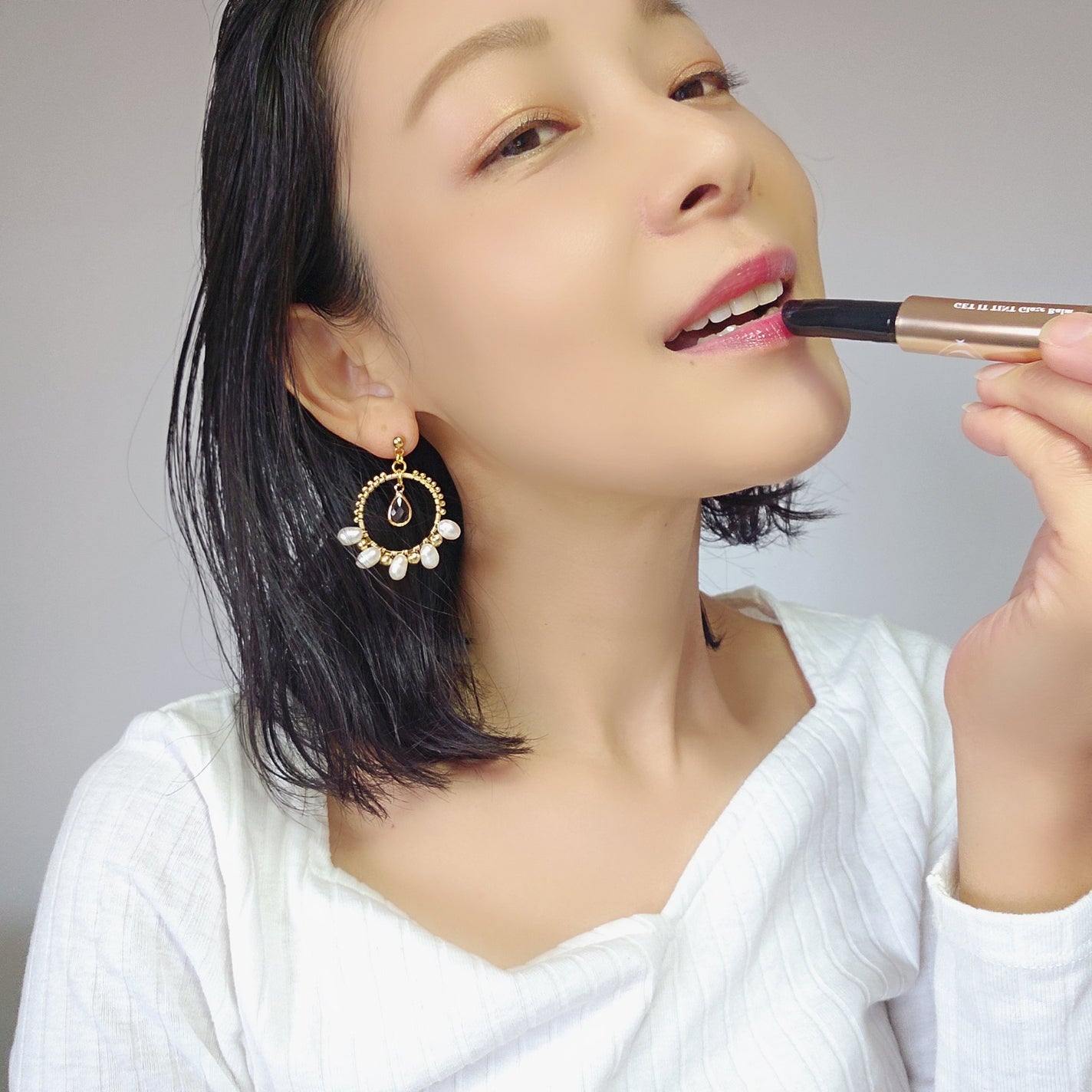 ゲットイットティントグレーズバーム/TONYMOLY/リップティントを使ったクチコミ(5枚目)