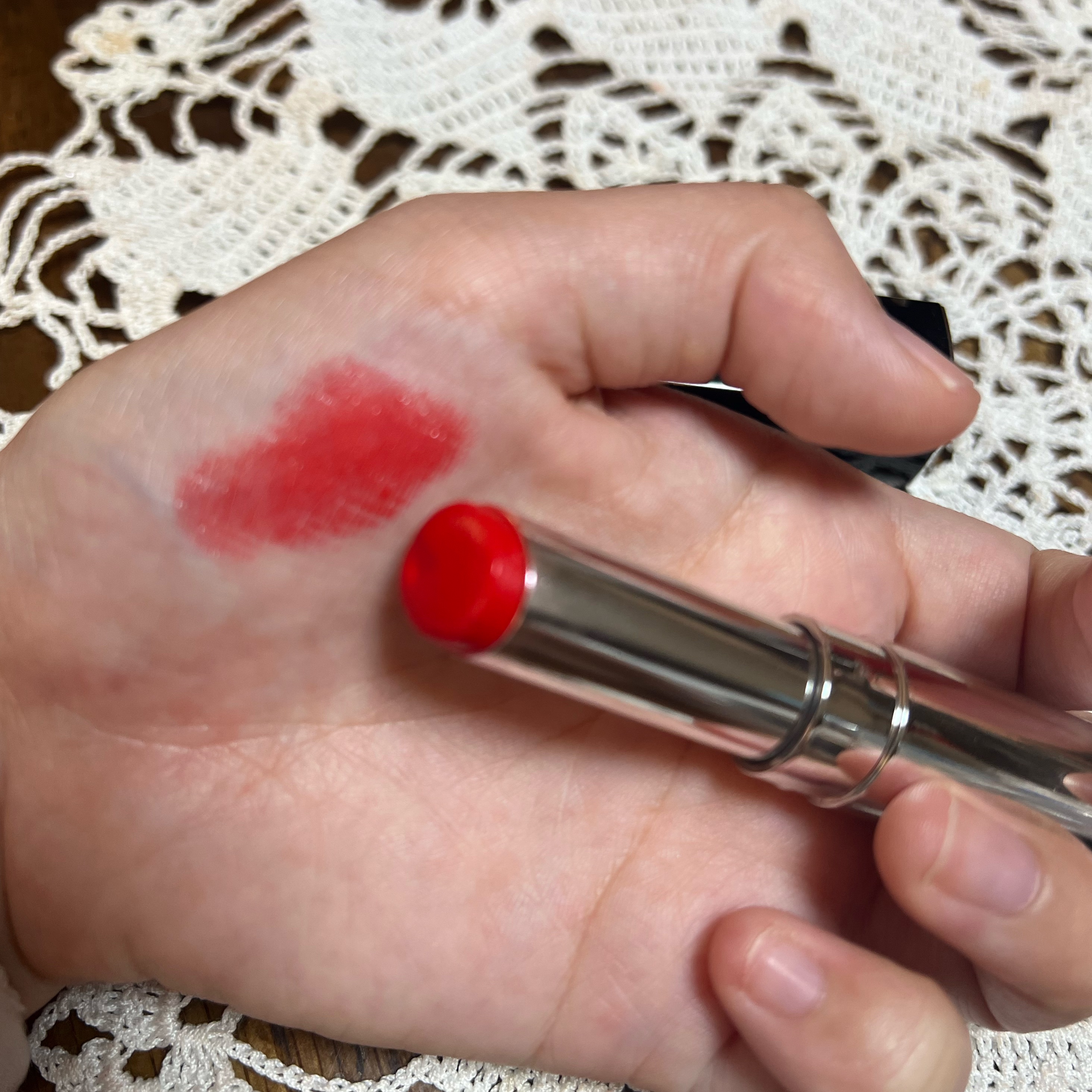 ディオール アディクト リップスティック 744ディオラマ/Dior/口紅を使ったクチコミ（2枚目）