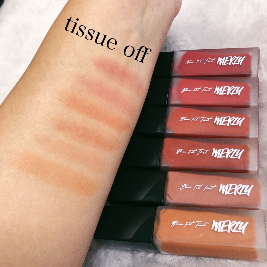 ブラー フィット ティント/MERZY/リップティントを使ったクチコミ(4枚目)