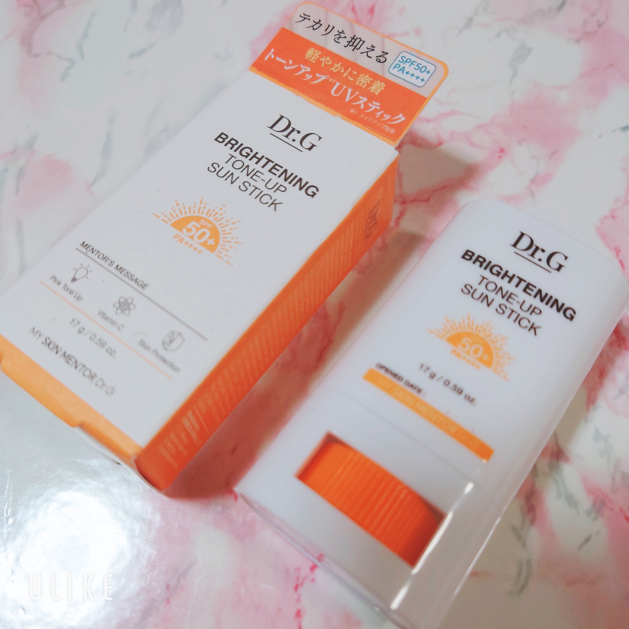 ブライトニングアップサンスティック SPF50+ PA++++/Dr.G/日焼け止めスティックを使ったクチコミ（3枚目）