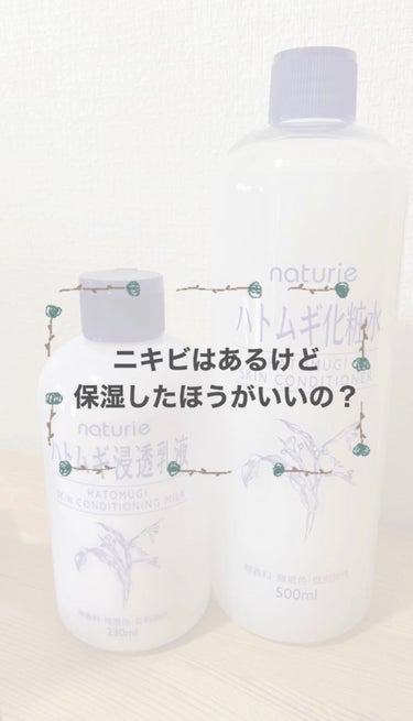 ナチュリエ ハトムギ浸透乳液(ナチュリエ スキンコンディショニングミルク)のクチコミ「小学生から高校生までニキビに悩んだ私が
たどり着いたスキンケア方法‼️

脂性肌・混合肌でニキ.....」（1枚目）