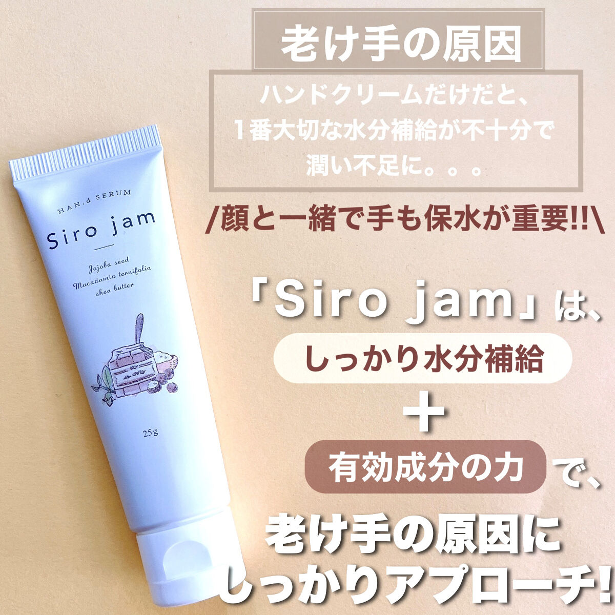Sirojam（シロジャム）/HAN.d/ハンドクリームを使ったクチコミ（2枚目）