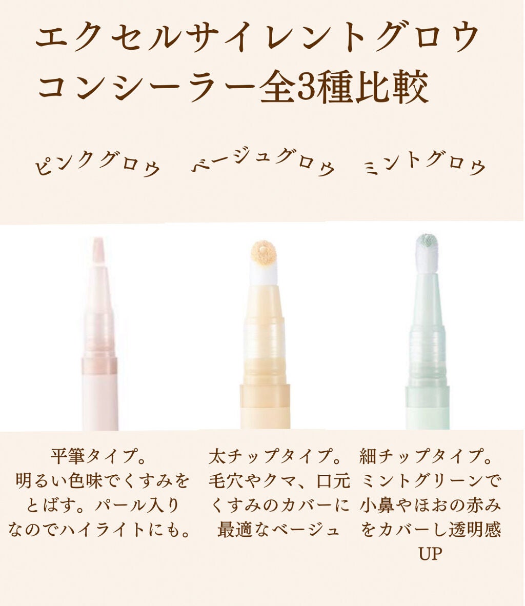 サイレントグロウ コンシーラー/excel/リキッドコンシーラーを使ったクチコミ(1枚目)