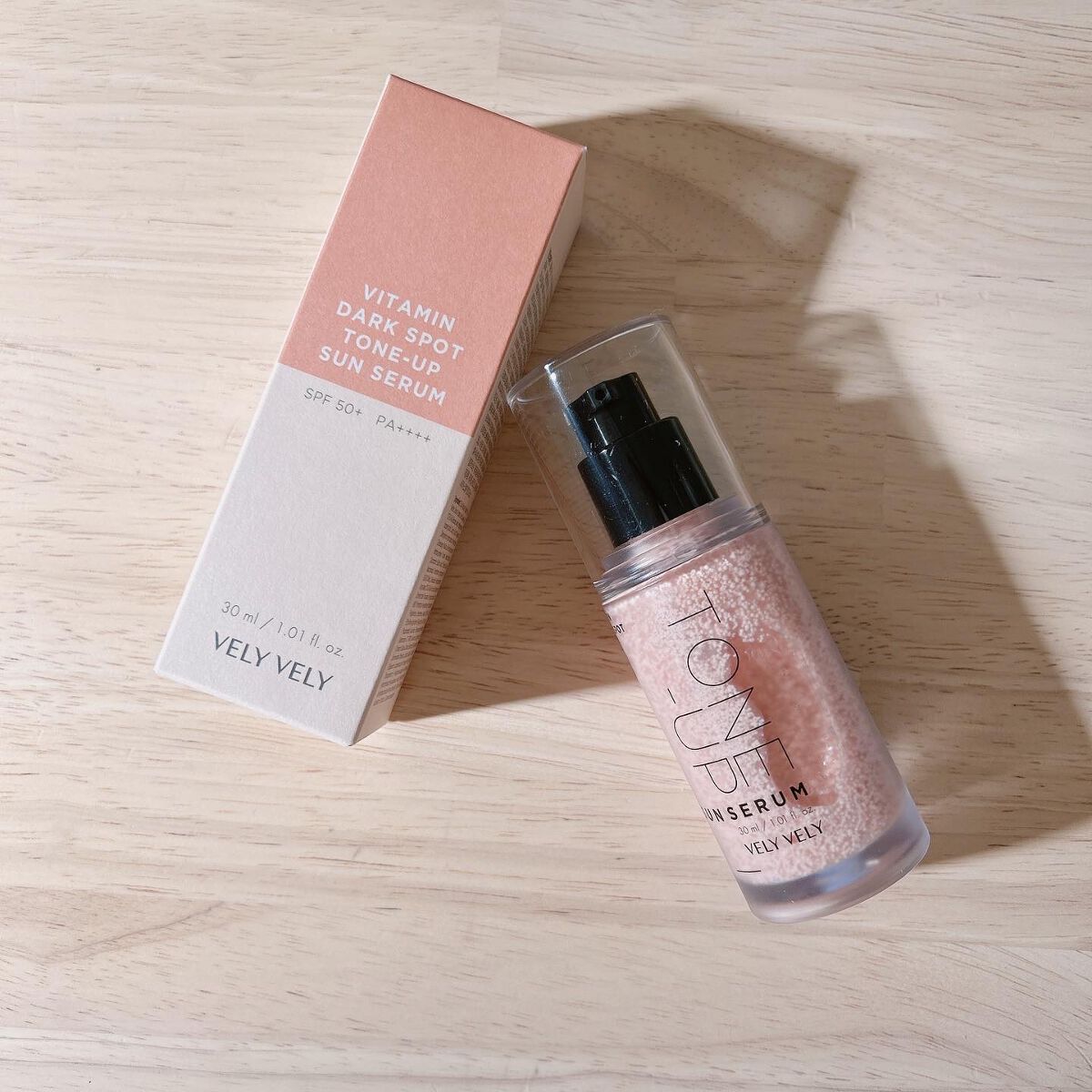 ビタミントーンアップサンセラム/VELY VELY/日焼け止めローションを使ったクチコミ（1枚目）