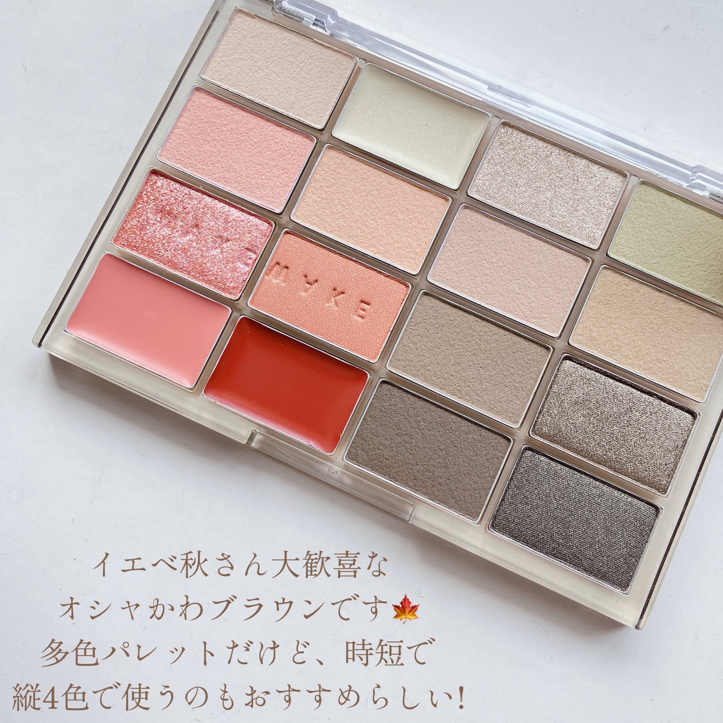 ソフトブラーリングアイパレット/wakemake/アイシャドウパレットを使ったクチコミ(6枚目)