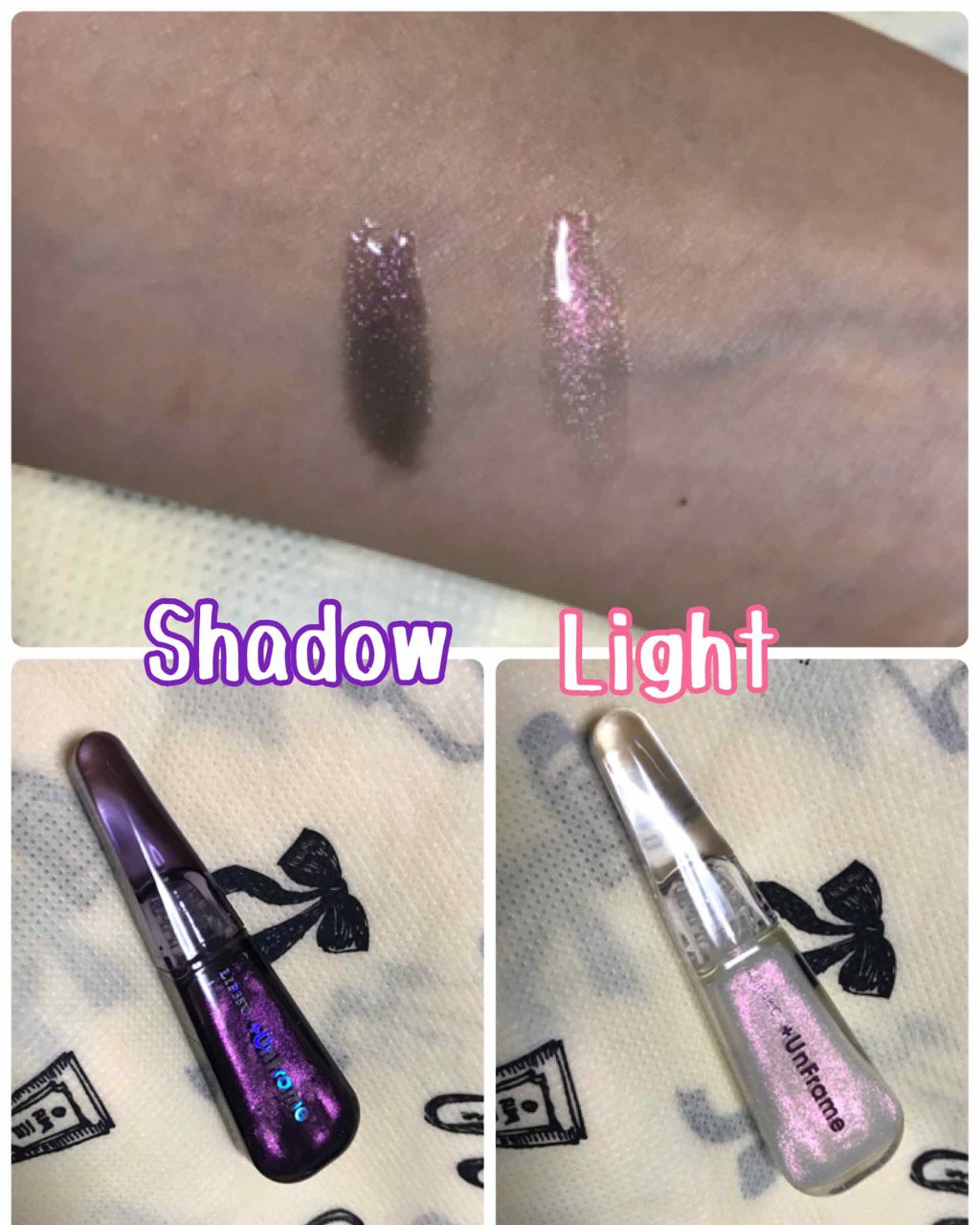 LIP38℃ +UnFrame<ホログラフィック>/flowfushi/リップグロスを使ったクチコミ（2枚目）