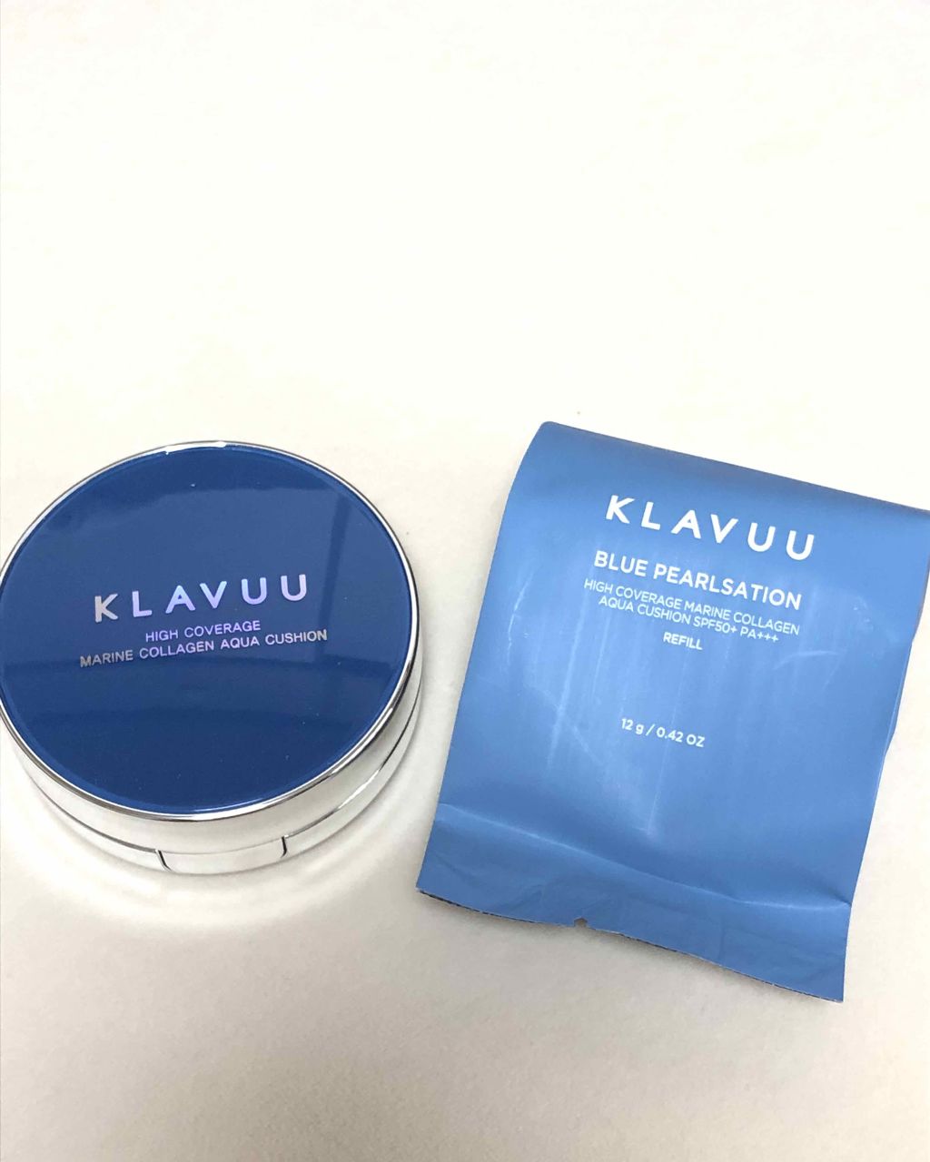 ブルーパールマリンコラーゲンアクアクッション/KLAVUU/クッションファンデーションを使ったクチコミ（1枚目）