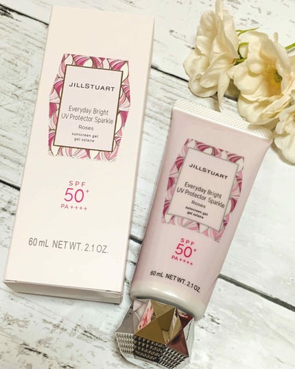 エブリデイブライト UVプロテクター スパークル ロージーズ/JILL STUART/日焼け止めジェルを使ったクチコミ(1枚目)