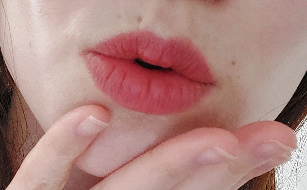 むっちリップ 02ふいうちレッド/b idol/口紅を使ったクチコミ（3枚目）