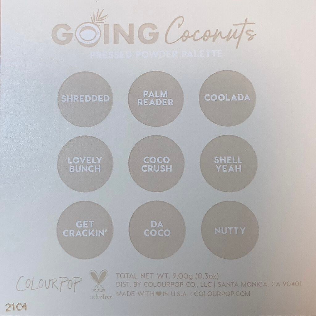 Going Coconuts Bronzed Eyeshadow Palette/ColourPop/アイシャドウパレットを使ったクチコミ(3枚目)