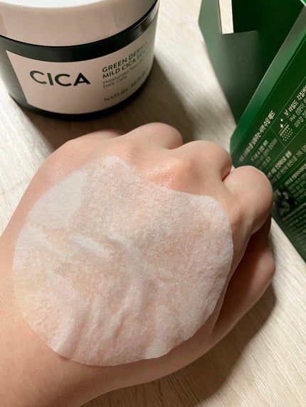 グリーンダーマCICAエッセンシャルパッド/ネイチャーリパブリック/トナーパッドを使ったクチコミ(1枚目)