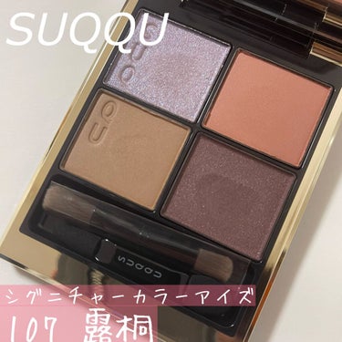 ⭐️SUQQU シグニチャーカラーアイズ
　107 露桐

やや今更感ありますが、実は買っていましたシリーズ。
ブルベパレットと見せかけて、
実は意外にイエベさんでもいけそうな
優秀モーヴパレット✨
一