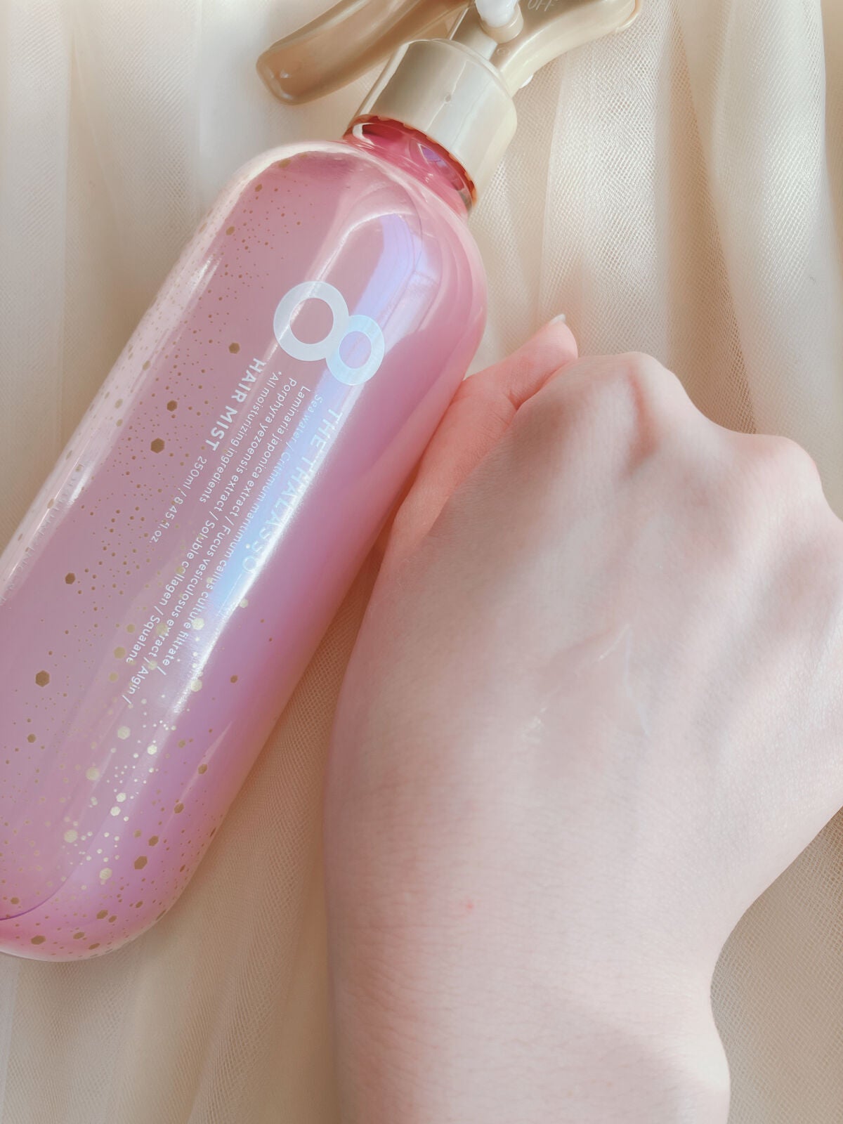 モイスチャーライジング&リペアブースター 導入液ヘアミスト ピンクリラックス /エイトザタラソ/ヘアミストを使ったクチコミ(3枚目)