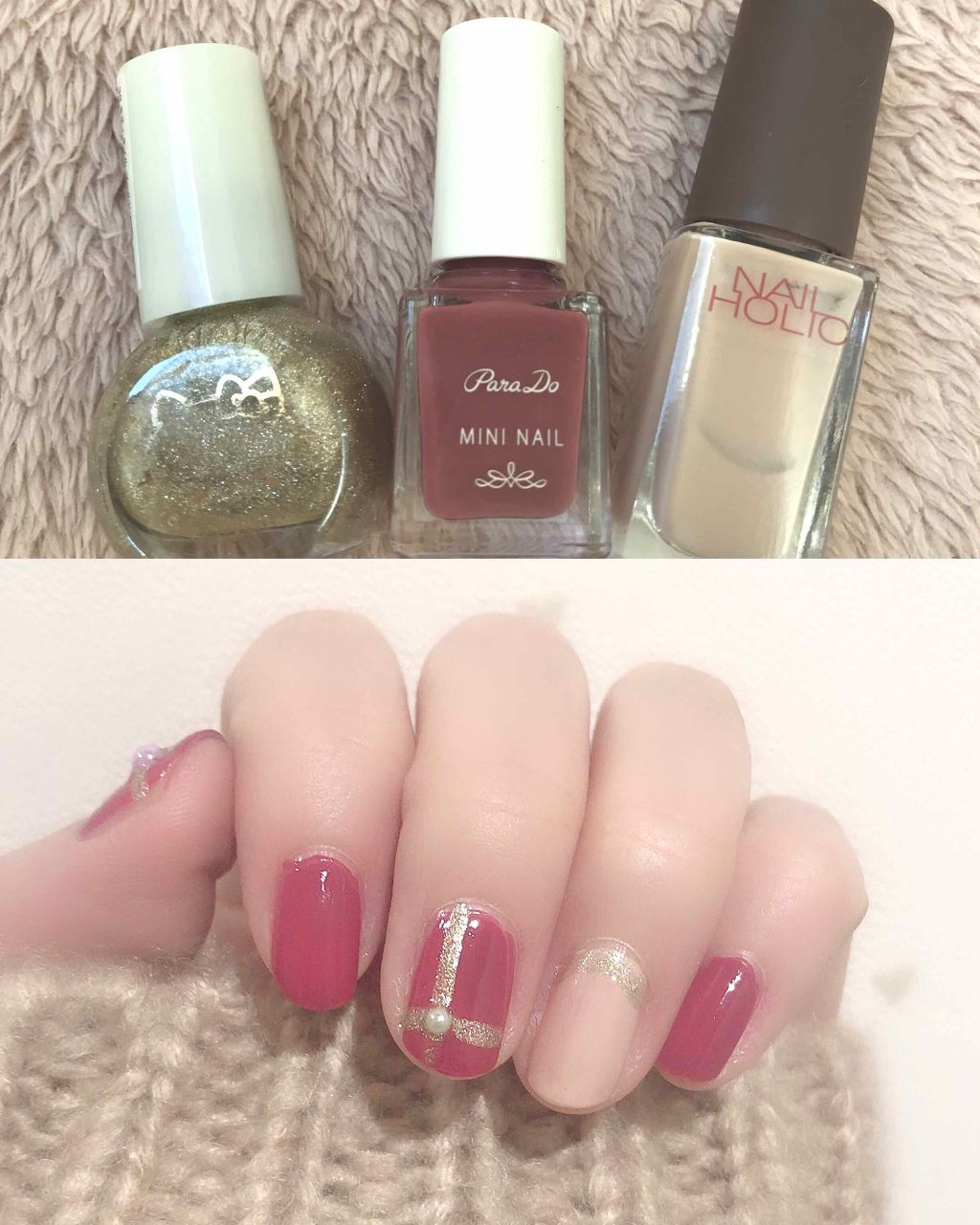ミニネイル RD07 グラマラスルビー/パラドゥ/マニキュアを使ったクチコミ（1枚目）