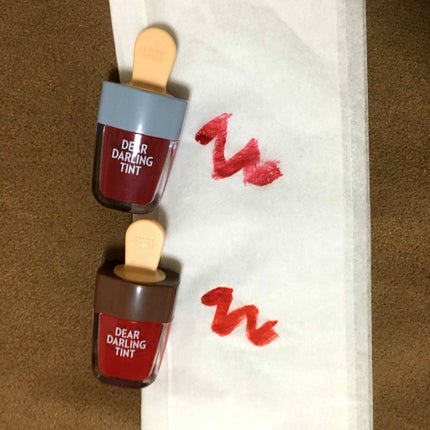 ディアダーリン ウォータージェルティント (アイスティント)/ETUDE/口紅を使ったクチコミ(2枚目)