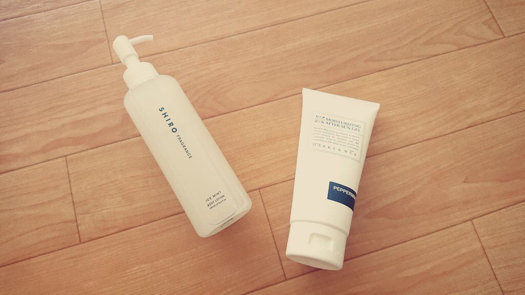 数量限定 モイスチャーライジング アフターサンジェル ペパーミント/薄荷/MARKS&WEB/ボディローションを使ったクチコミ（1枚目）