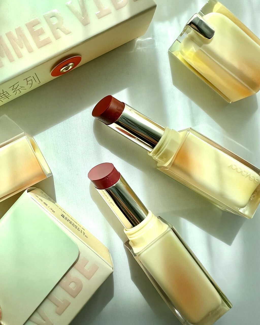 夏禅シリーズ 水光シアーリップスティック/Joocyee/口紅を使ったクチコミ(1枚目)