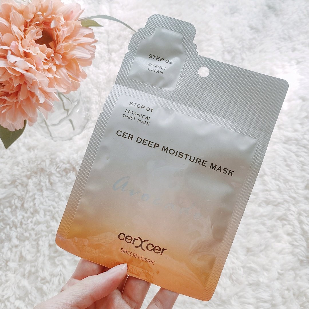 ディープモイスチャー マスク　(ケアクリーム付き) 5枚入（箱あり）/cerXcer/シートマスク・パックを使ったクチコミ（2枚目）