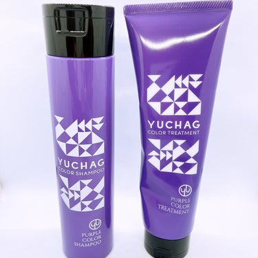 YUCHAGのユチャ　カラーシャンプー/カラートリートメントを使用しました😊
ブリーチやヘアカラー後のヘアカラーの色落ちを抑えてくれるシャンプートリートメントになっております✨
カラーシャンプーは、きみ