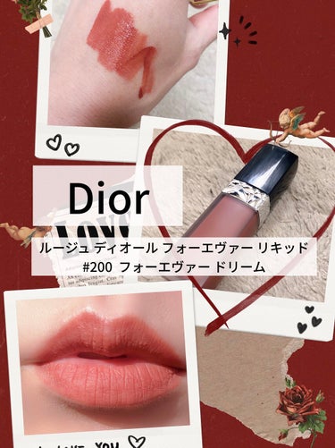 ルージュ ディオール フォーエヴァー リキッド 200 フォーエヴァー ドリーム/Dior/口紅を使ったクチコミ（1枚目）