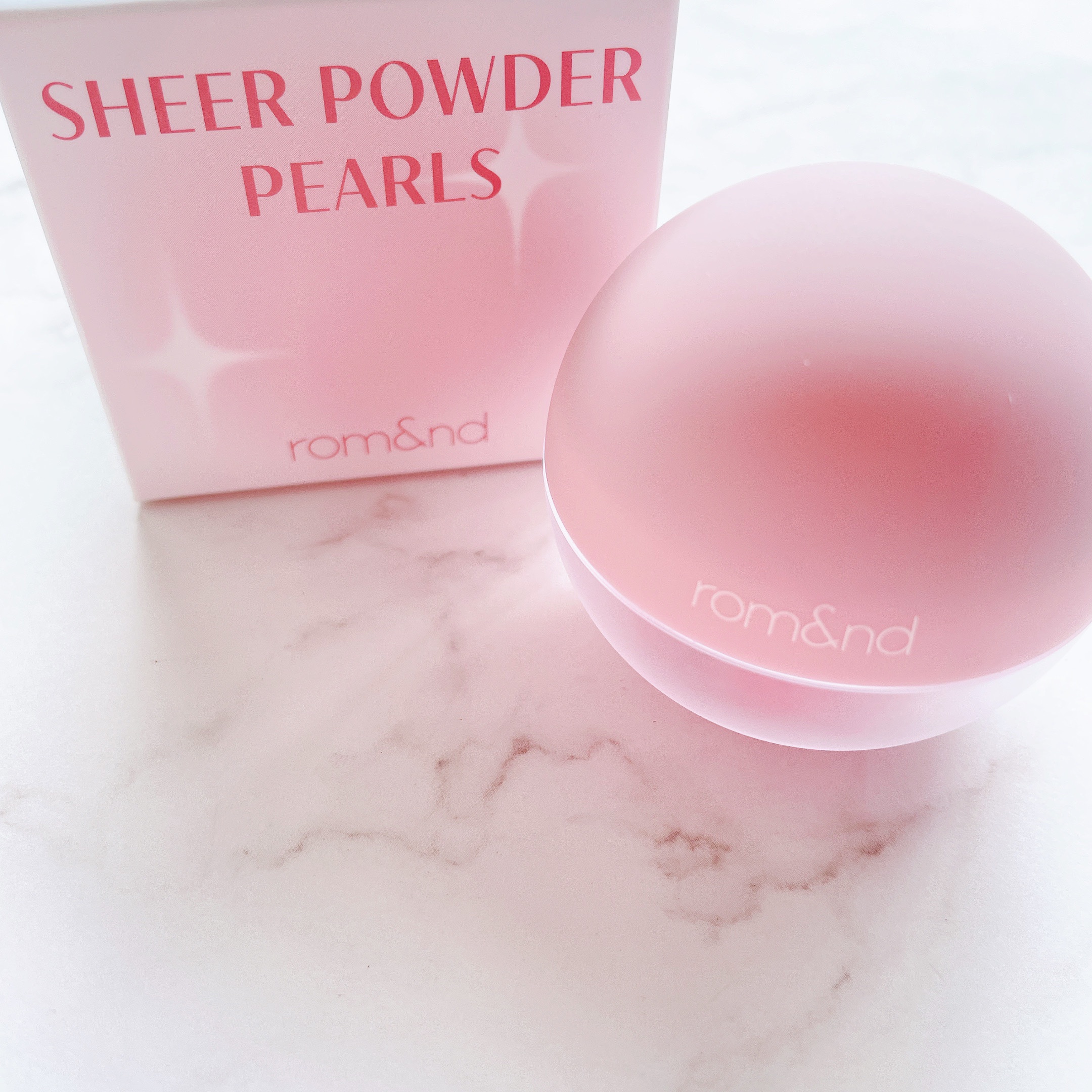 シアーパールパウダー 02 ベリーグロー/rom&nd/ルースパウダーを使ったクチコミ（3枚目）
