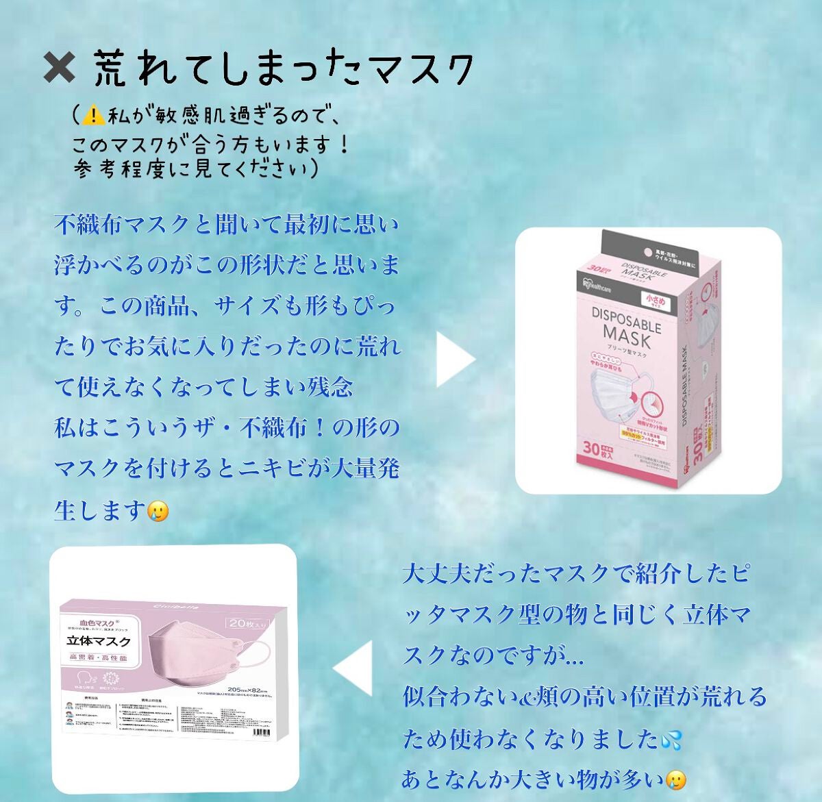 うた@LIPSパートナー on LIPS 「超敏感肌による個人の感想ですので参考までに…本当は不織布ではな..」(3枚目)