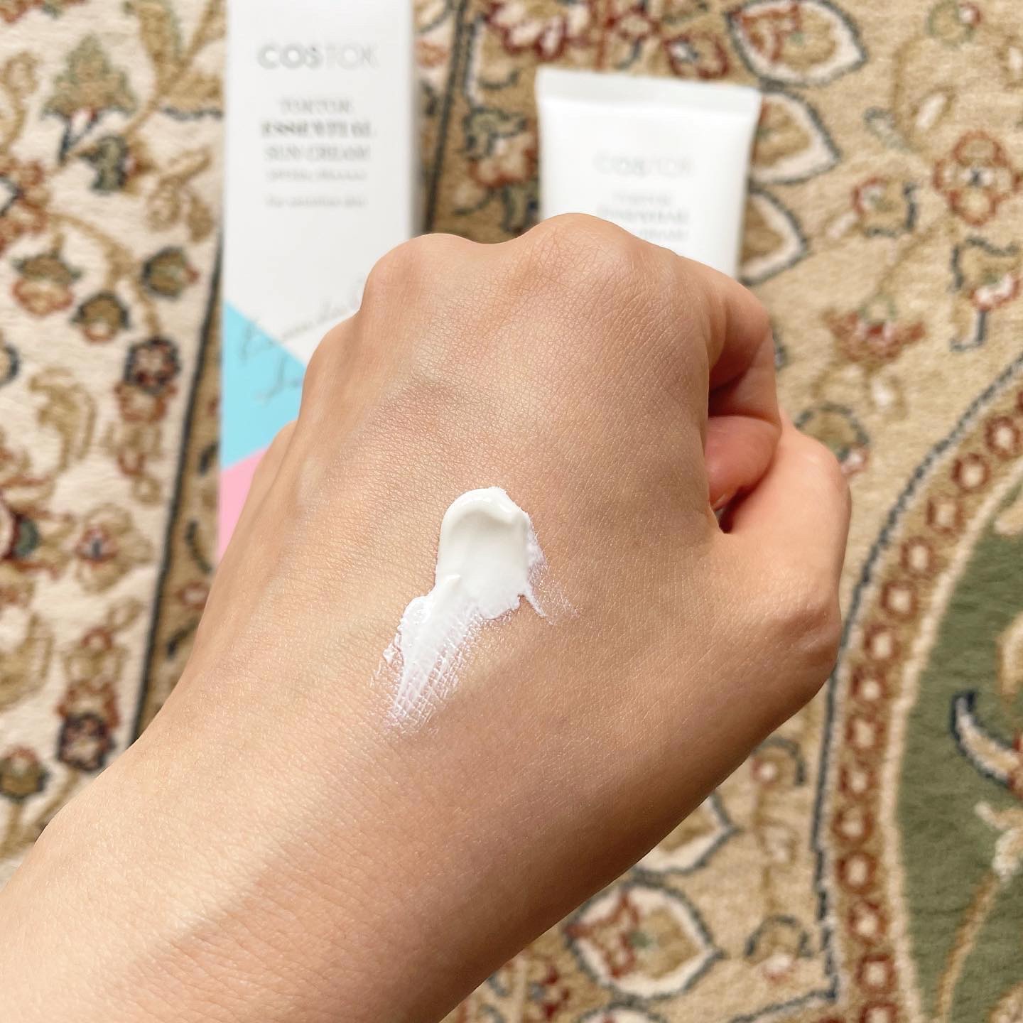 トクトクエッセンシャルサンクリーム/COSTOK/日焼け止め・UVケアを使ったクチコミ（2枚目）