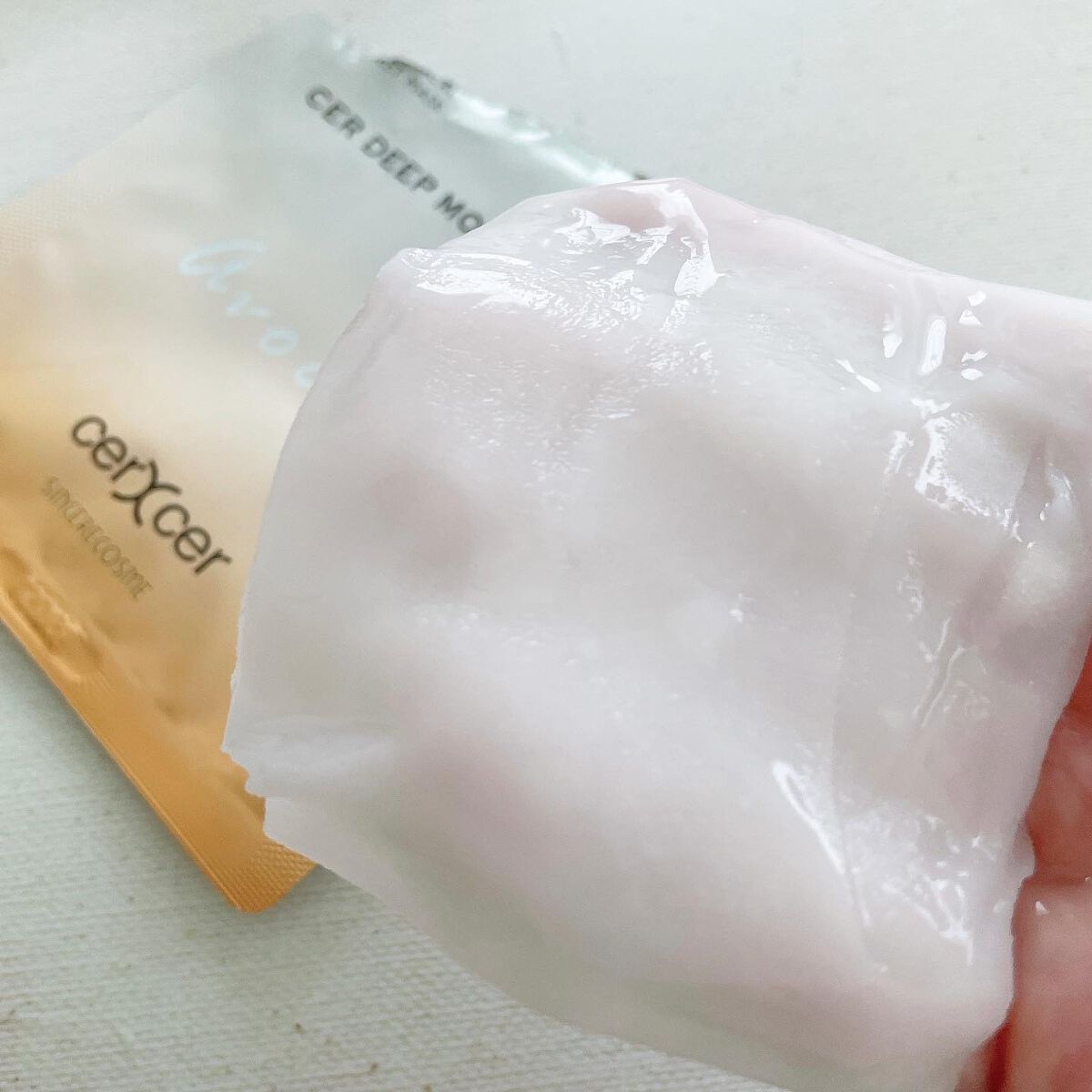 ディープモイスチャー マスク　(ケアクリーム付き)/cerXcer/シートマスク・パックを使ったクチコミ（2枚目）