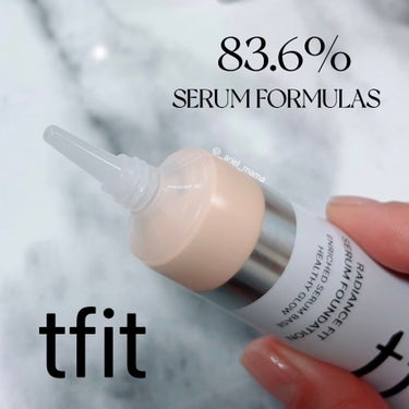 スキンケア成分83.6%配合


TFIT(@tfit_japan_official )
ラディアンスフィットセラムファンデーション
C01 ポーセリン


スキンケア成分83.6%配合のファンデーショ