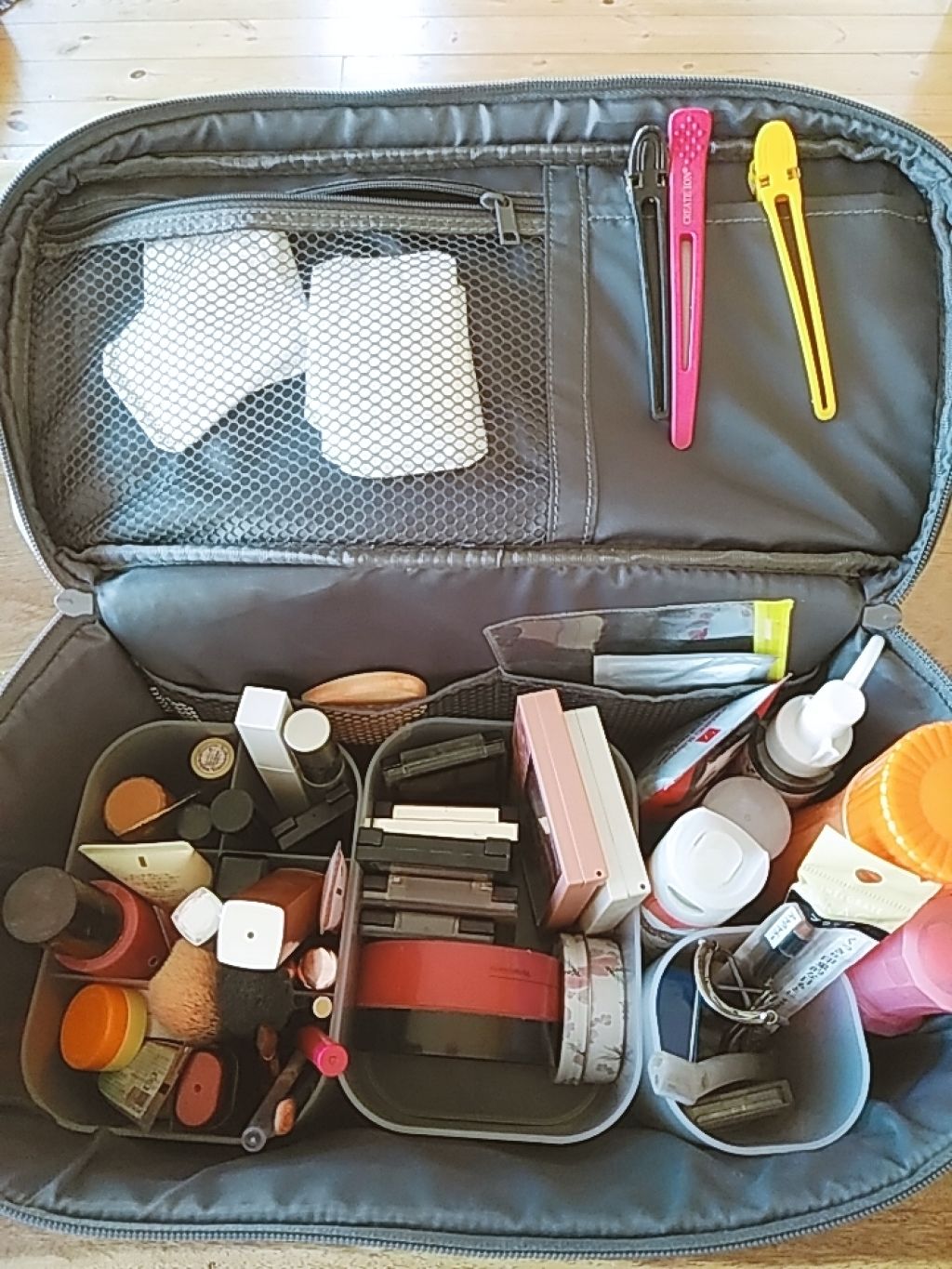 ナイロンメイクボックス・L/無印良品/化粧ポーチを使ったクチコミ(1枚目)