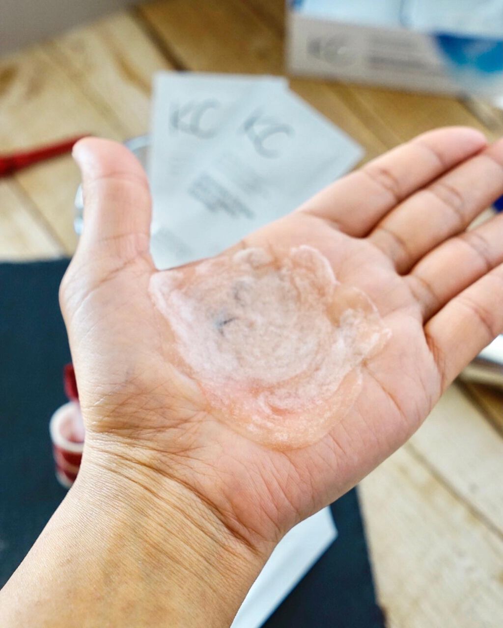 KC むきタマつるん 発泡美容液クレンジング/ハーブ健康本舗/クレンジングジェルを使ったクチコミ(6枚目)