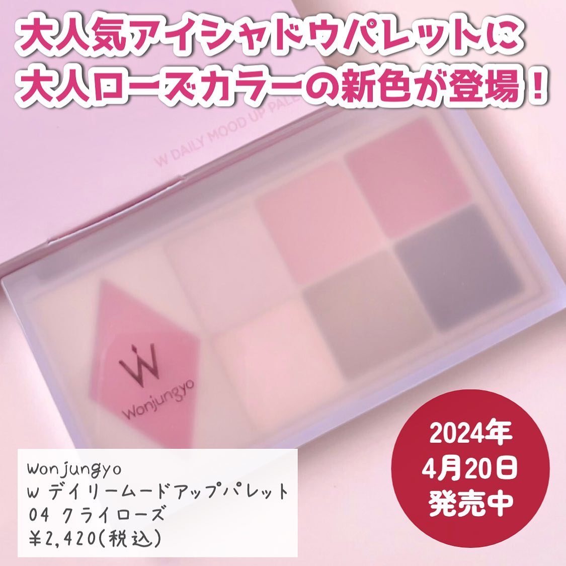 ウォンジョンヨ Ｗ デイリームードアップパレット /Wonjungyo/アイシャドウパレットを使ったクチコミ（2枚目）