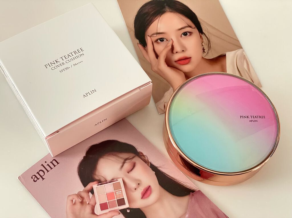 ピンクティーツリーカバークッション/APLIN/クッションファンデーションを使ったクチコミ(1枚目)