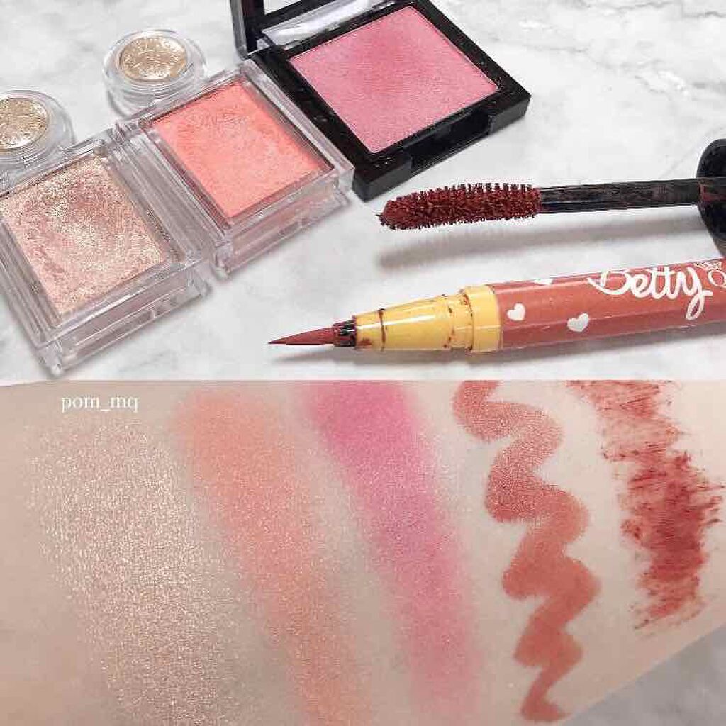 シングルアイシャドウ MBPK-03 ピーチピンク/マリブビューティー/単色アイシャドウを使ったクチコミ（3枚目）