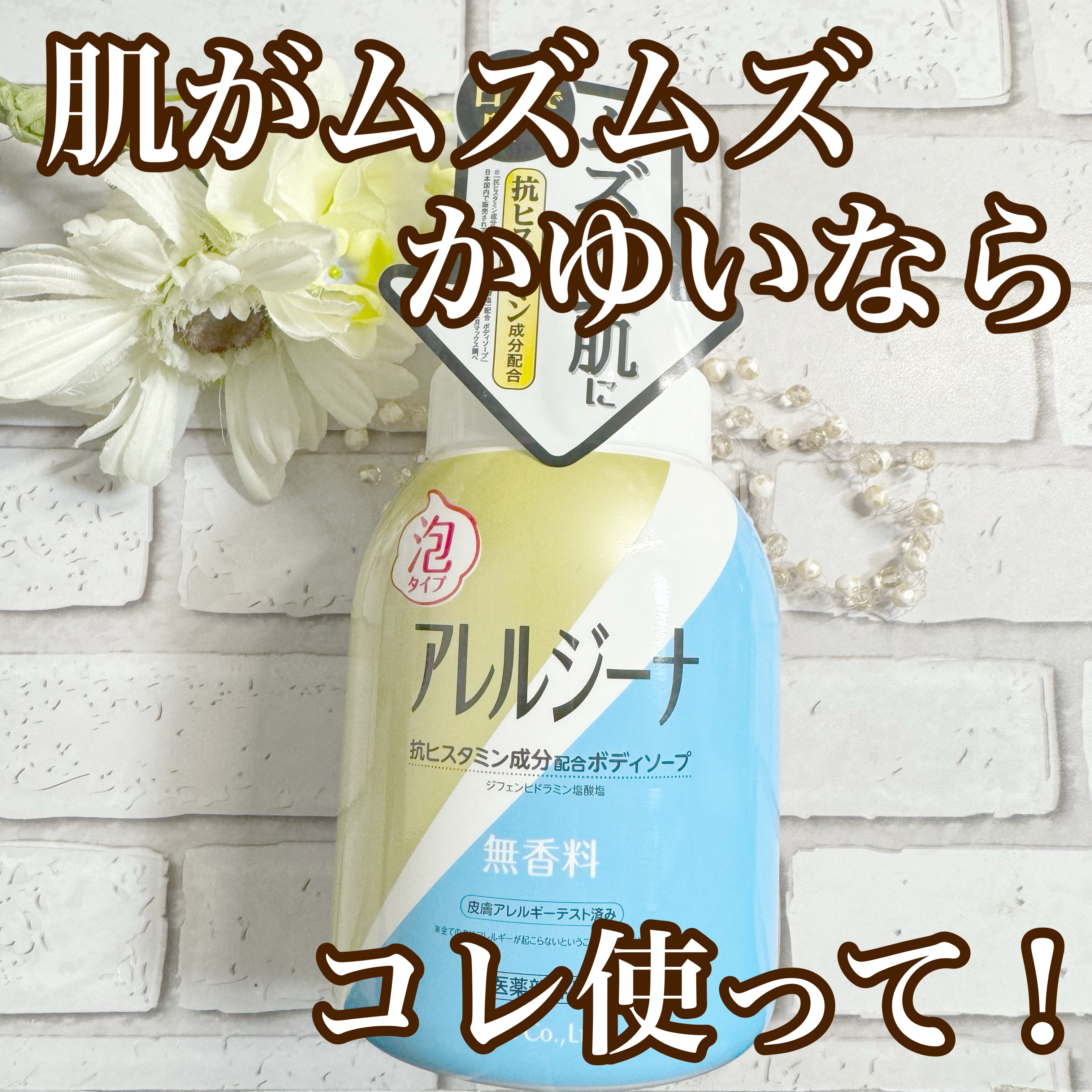 アレルジーナ 抗ヒスタミン成分配合 泡ボディソープ/マックス/ボディソープを使ったクチコミ（1枚目）