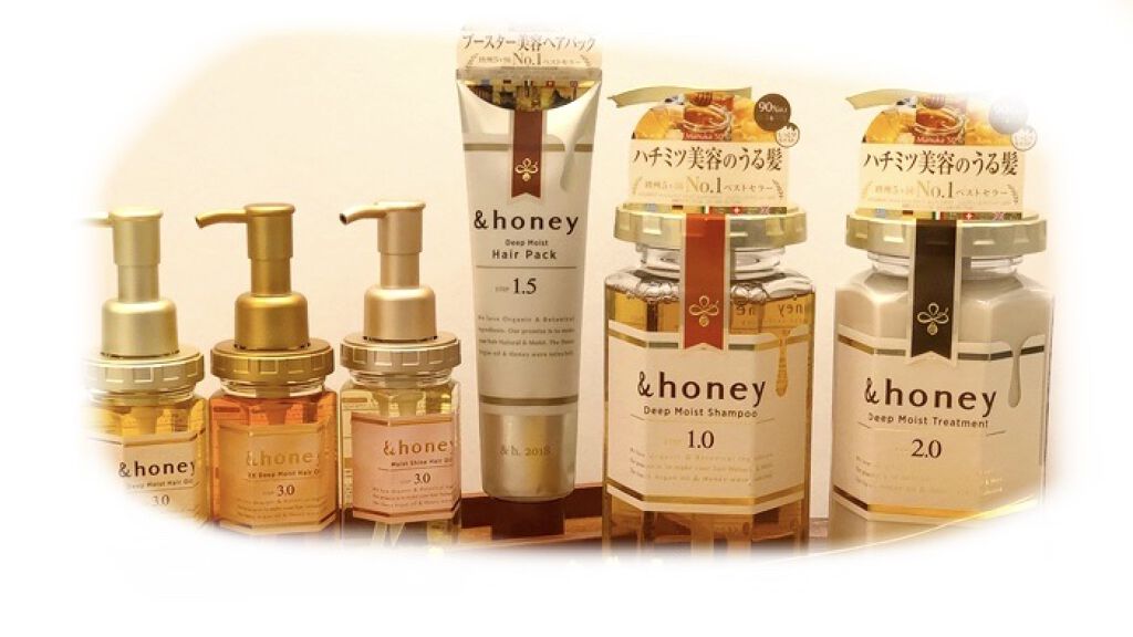 ディープモイスト シャンプー1.0／ヘアトリートメント2.0/&honey/市販シャンプーを使ったクチコミ（1枚目）