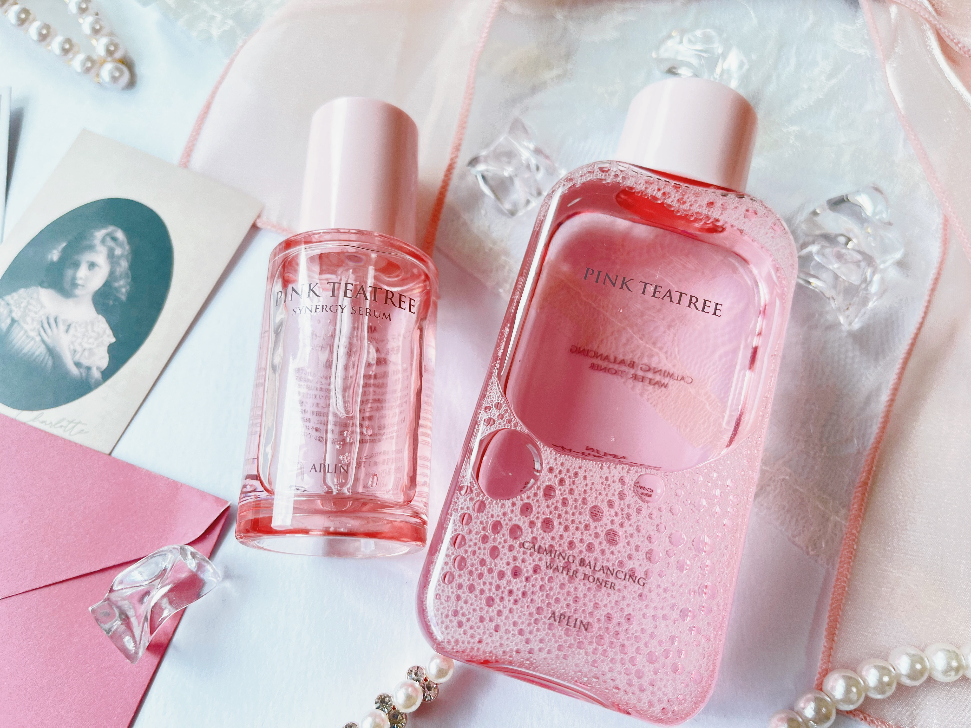 ピンクティーツリーシナジーセラム/APLIN/美容液を使ったクチコミ（2枚目）