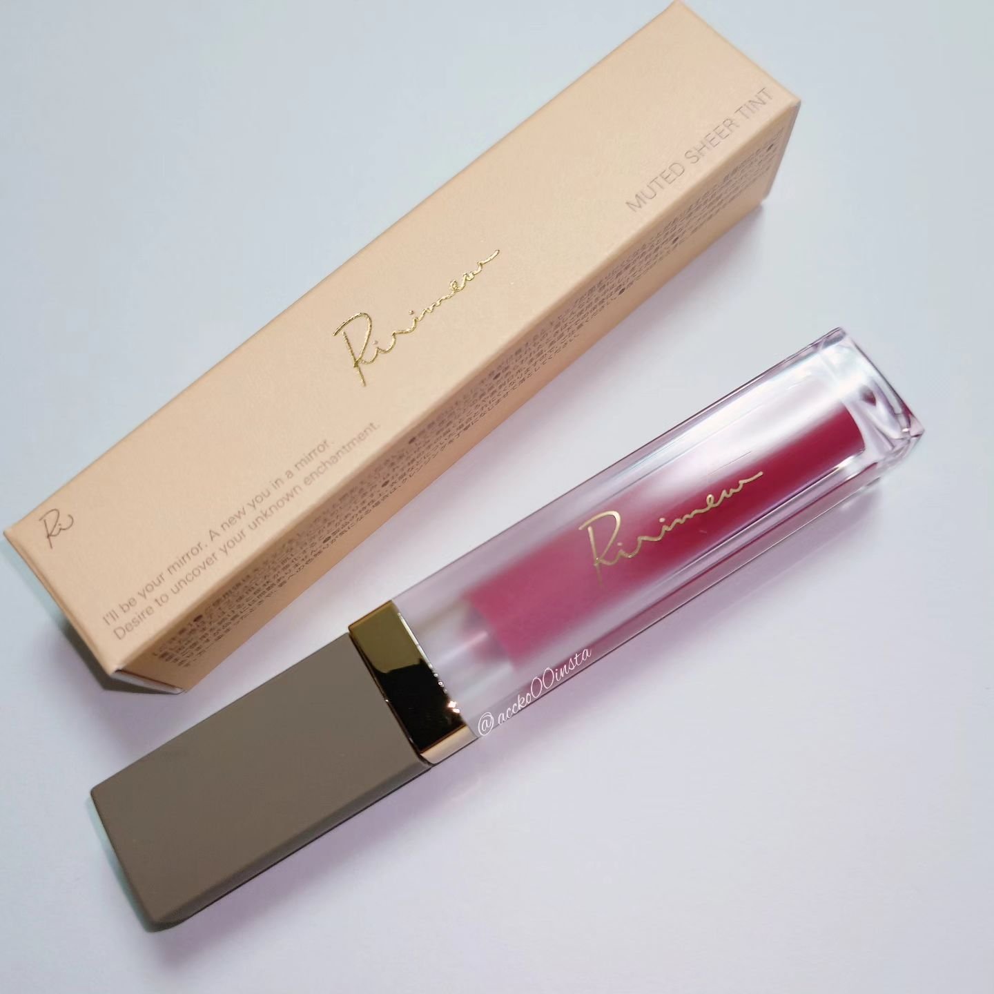 ミューテッドシアーティント 01 パピーレッド/Ririmew/リップティントを使ったクチコミ（2枚目）