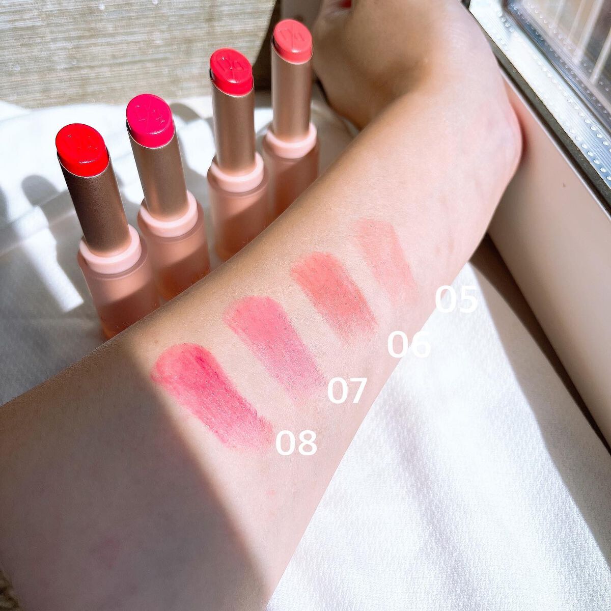 ムードグロウリップスティック/dasique/口紅を使ったクチコミ（3枚目）