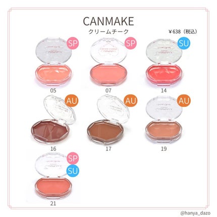 クリームチーク/キャンメイク/ジェル・クリームチークを使ったクチコミ(1枚目)