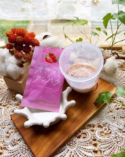 オヤスミタンパク イチゴ味/オヤスミタンパク/その他プロテインを使ったクチコミ(3枚目)